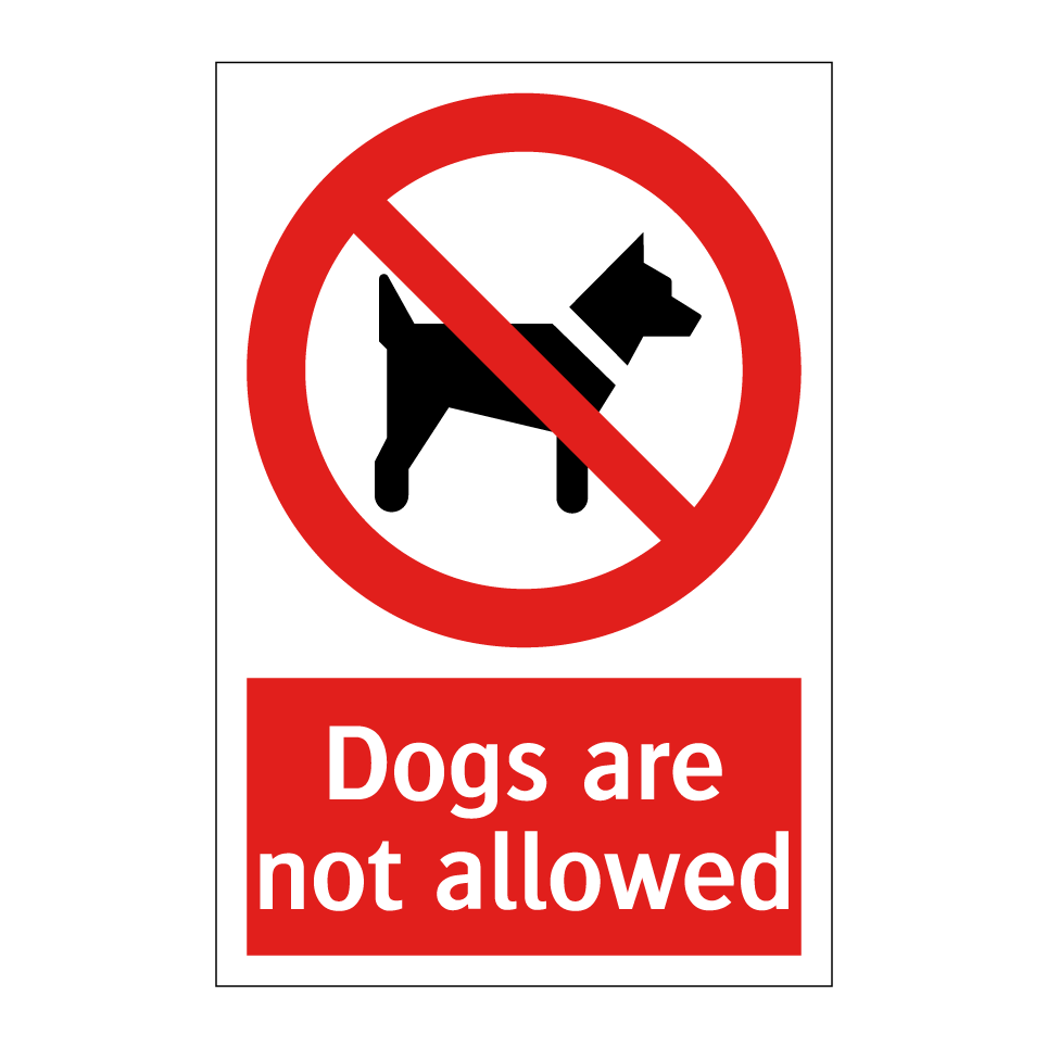 Dogs are not allowed