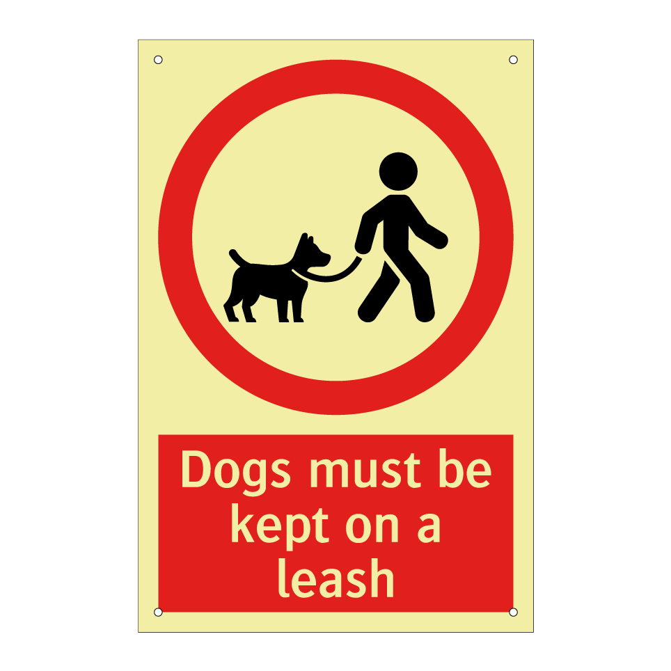 Dogs must be kept on a leash