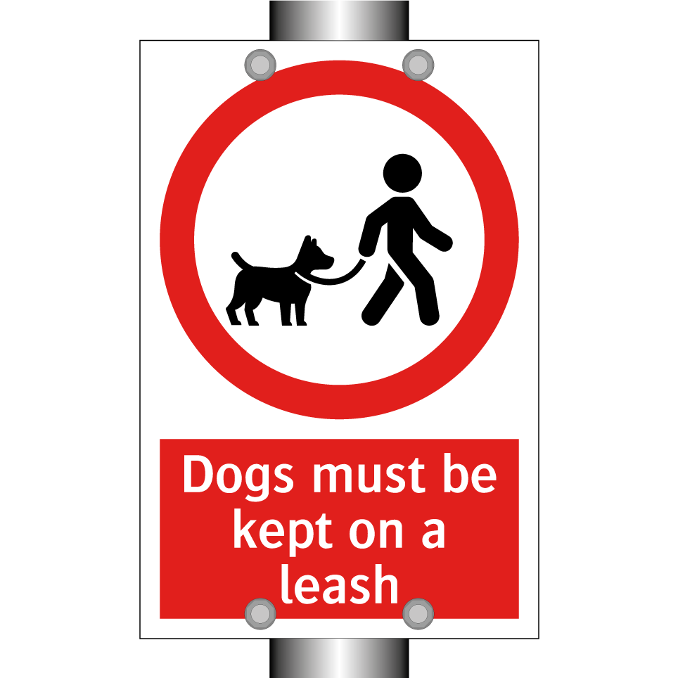 Dogs must be kept on a leash