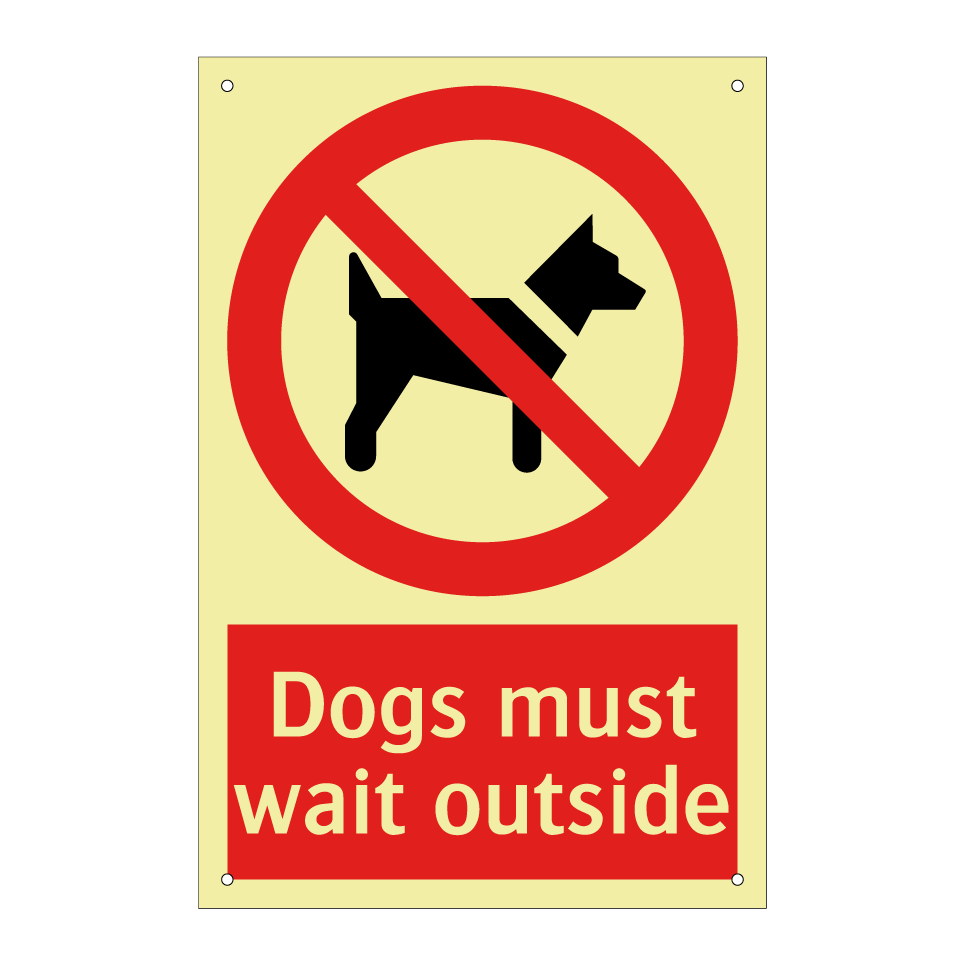 Dogs must wait outside