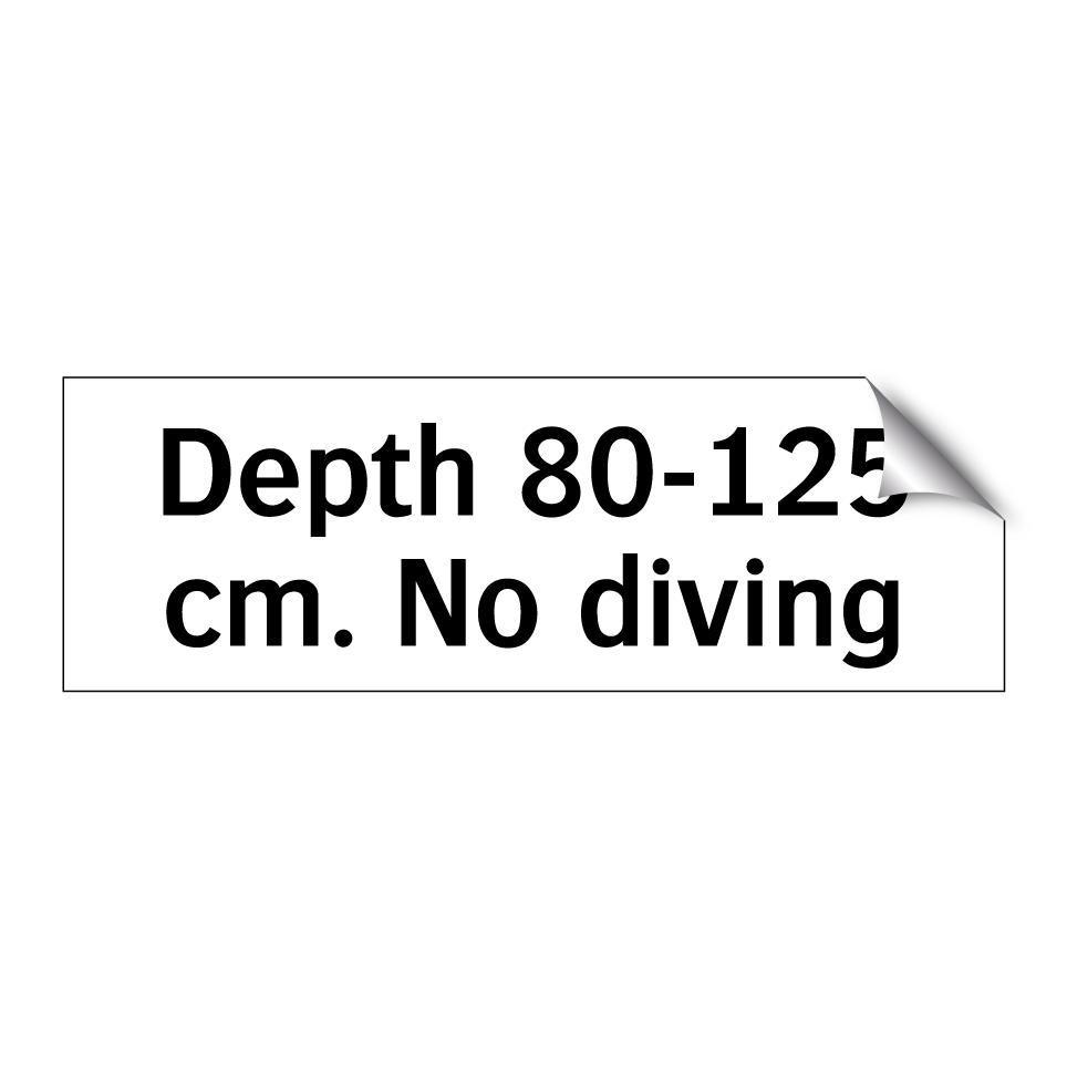 Depth 80-125 cm. No diving