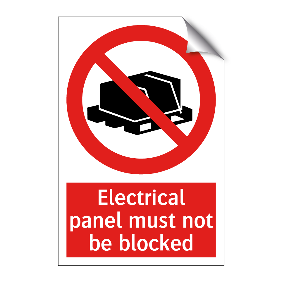 Electrical panel must not be blocked