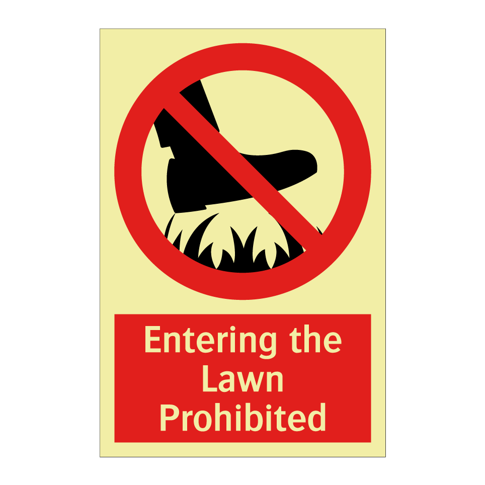 Entering the Lawn Prohibited