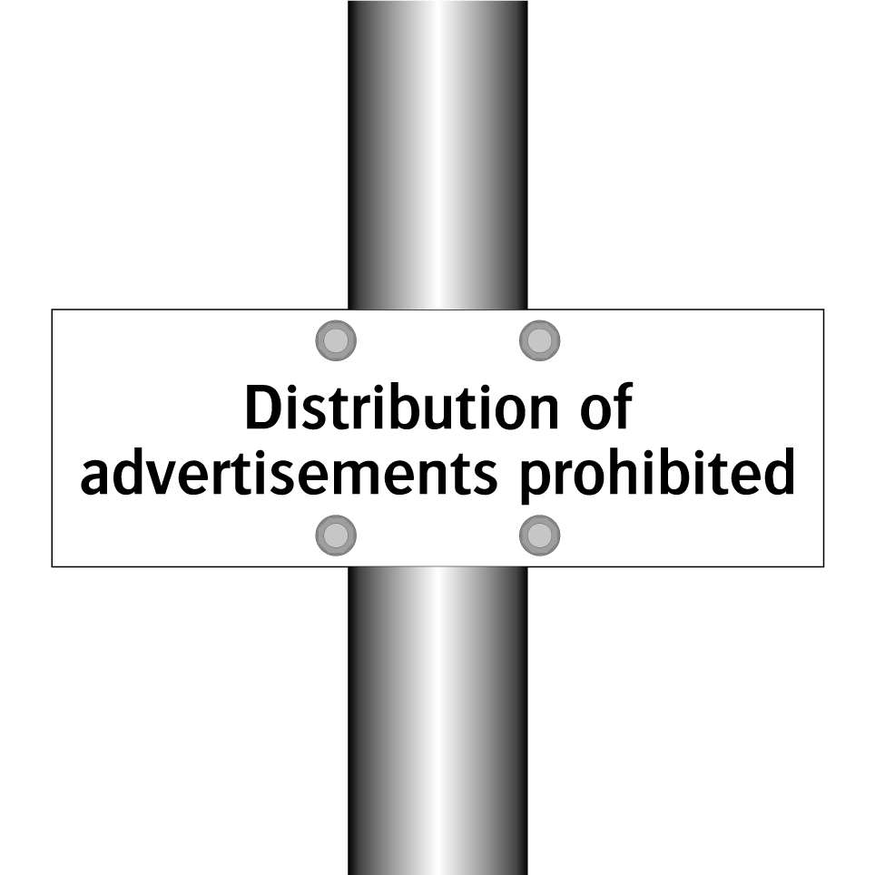 Distribution of advertisements prohibited