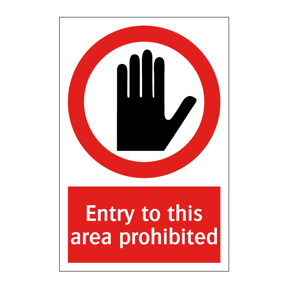 Entry to this area prohibited