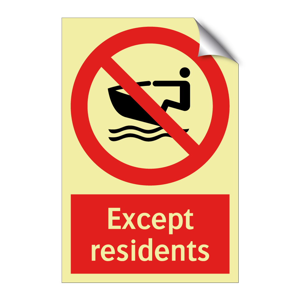 Except residents