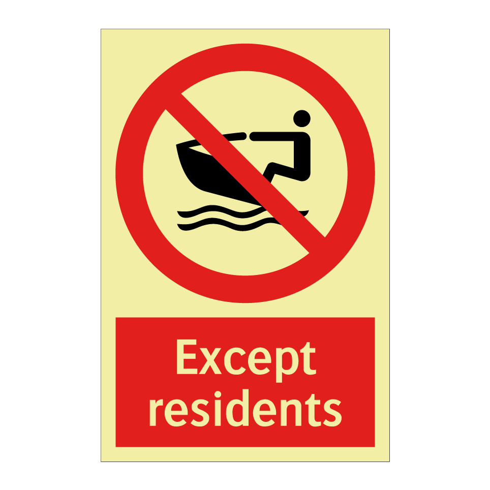Except residents