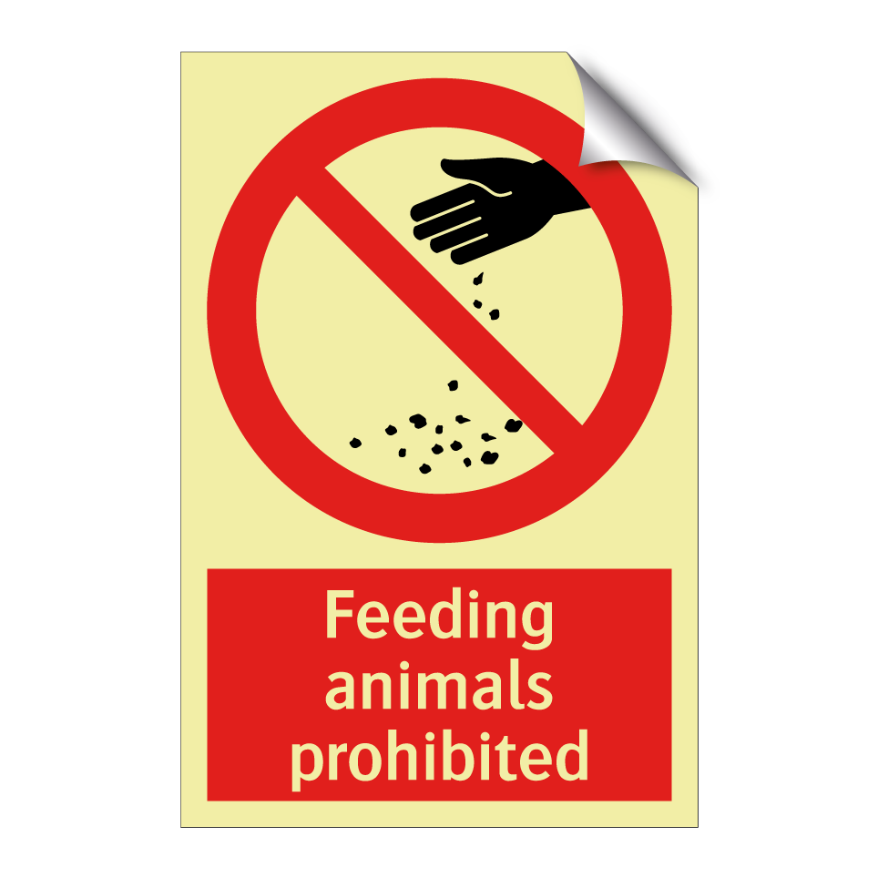 Feeding animals prohibited