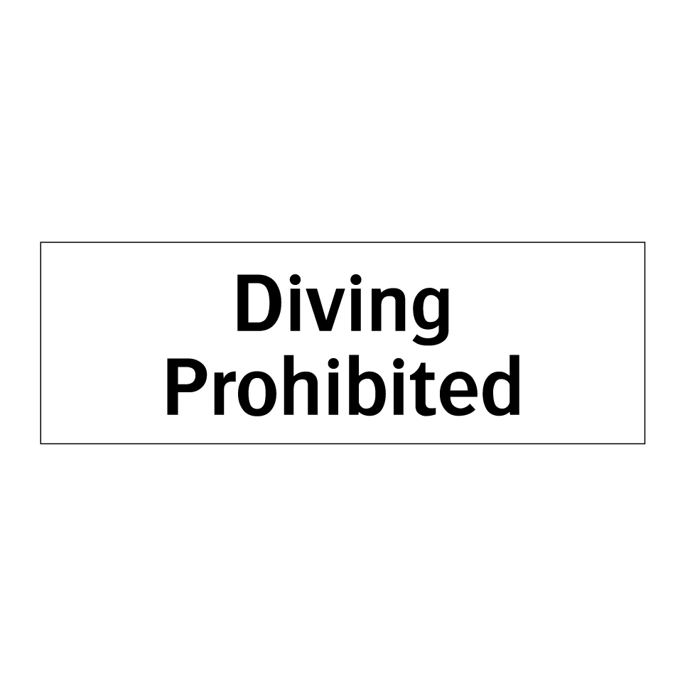 Diving Prohibited