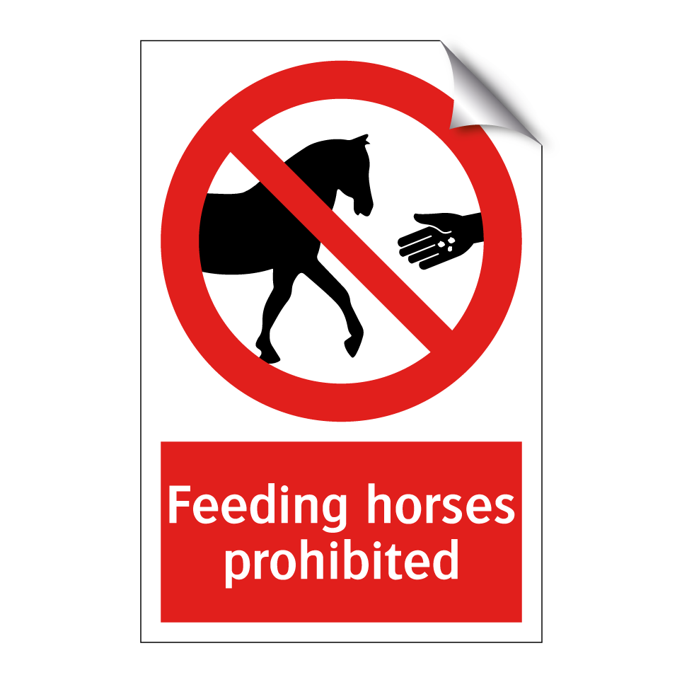 Feeding horses prohibited