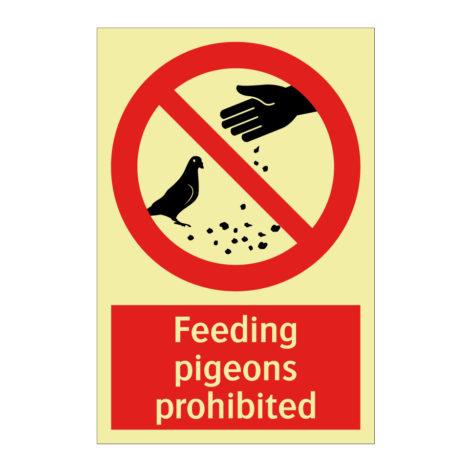 Feeding pigeons prohibited