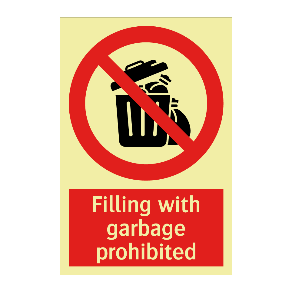 Filling with garbage prohibited