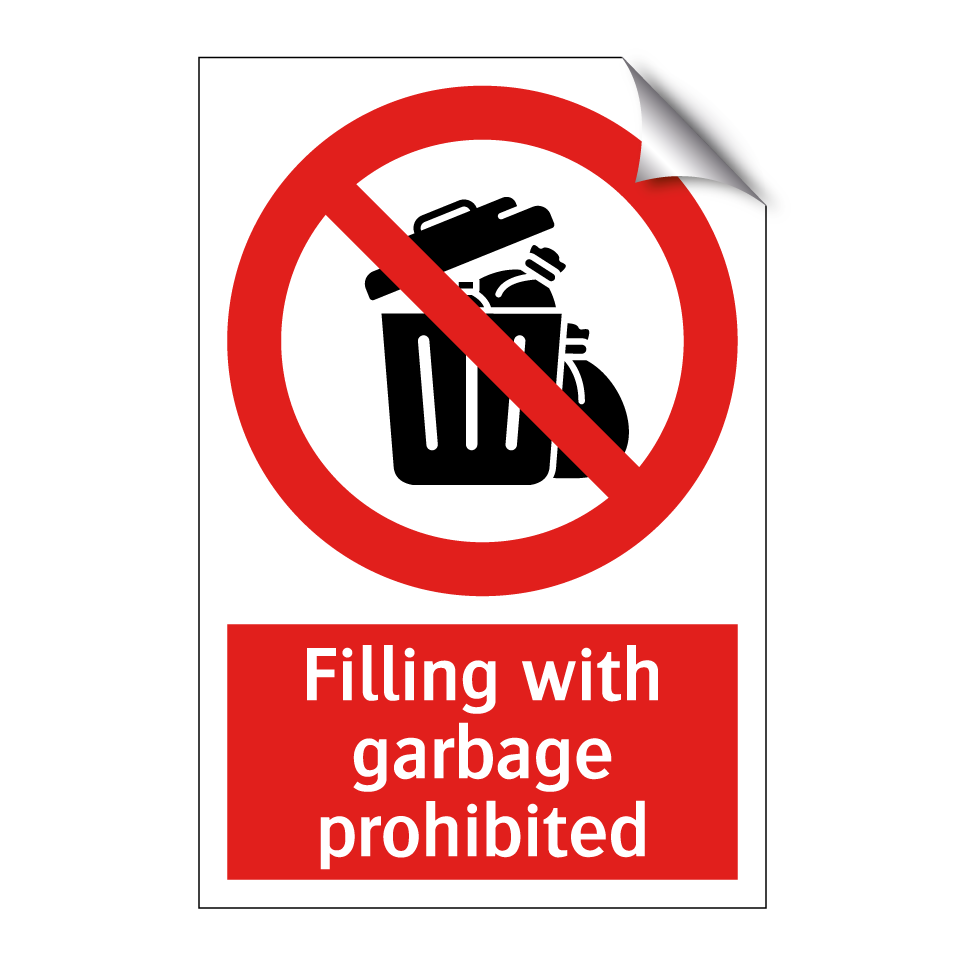 Filling with garbage prohibited
