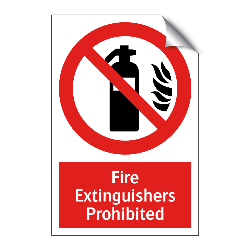 Fire Extinguishers Prohibited