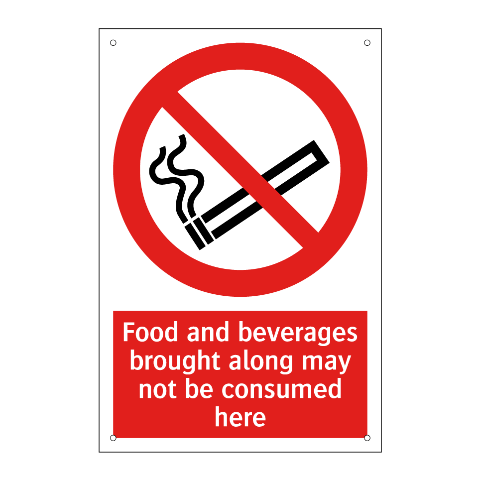 Food and beverages brought along may not be consumed here