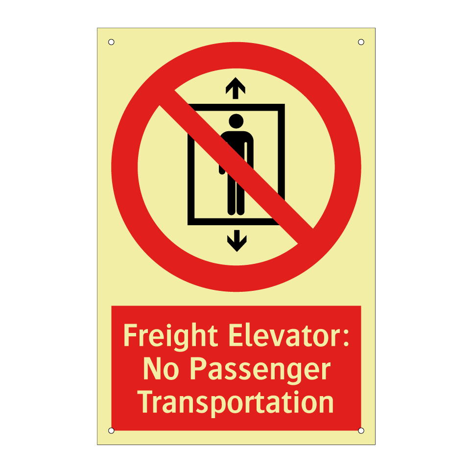 Freight Elevator: No Passenger Transportation