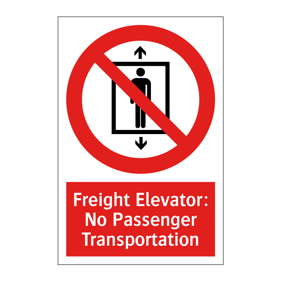 Freight Elevator: No Passenger Transportation