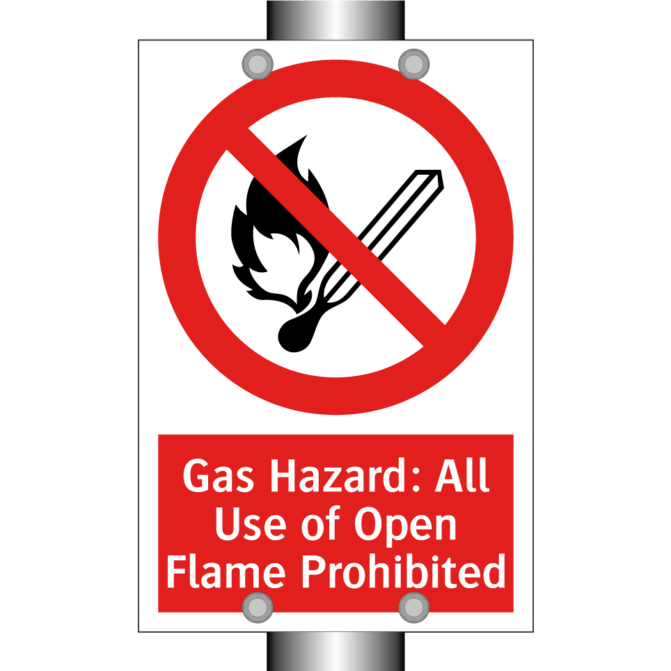 Gas Hazard: All Use of Open Flame Prohibited