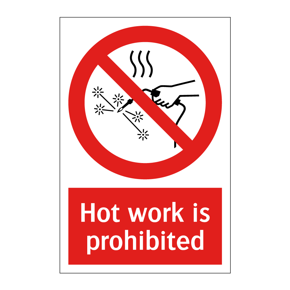 Hot work is prohibited