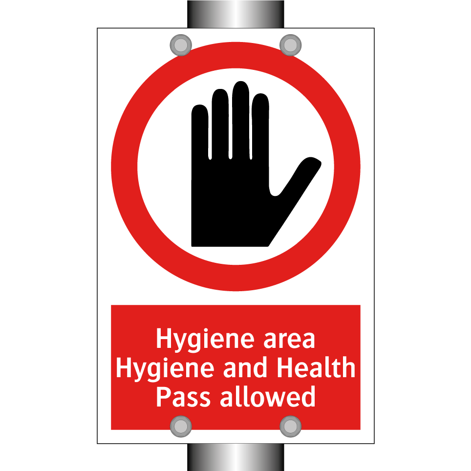 Hygiene area Hygiene and Health Pass allowed