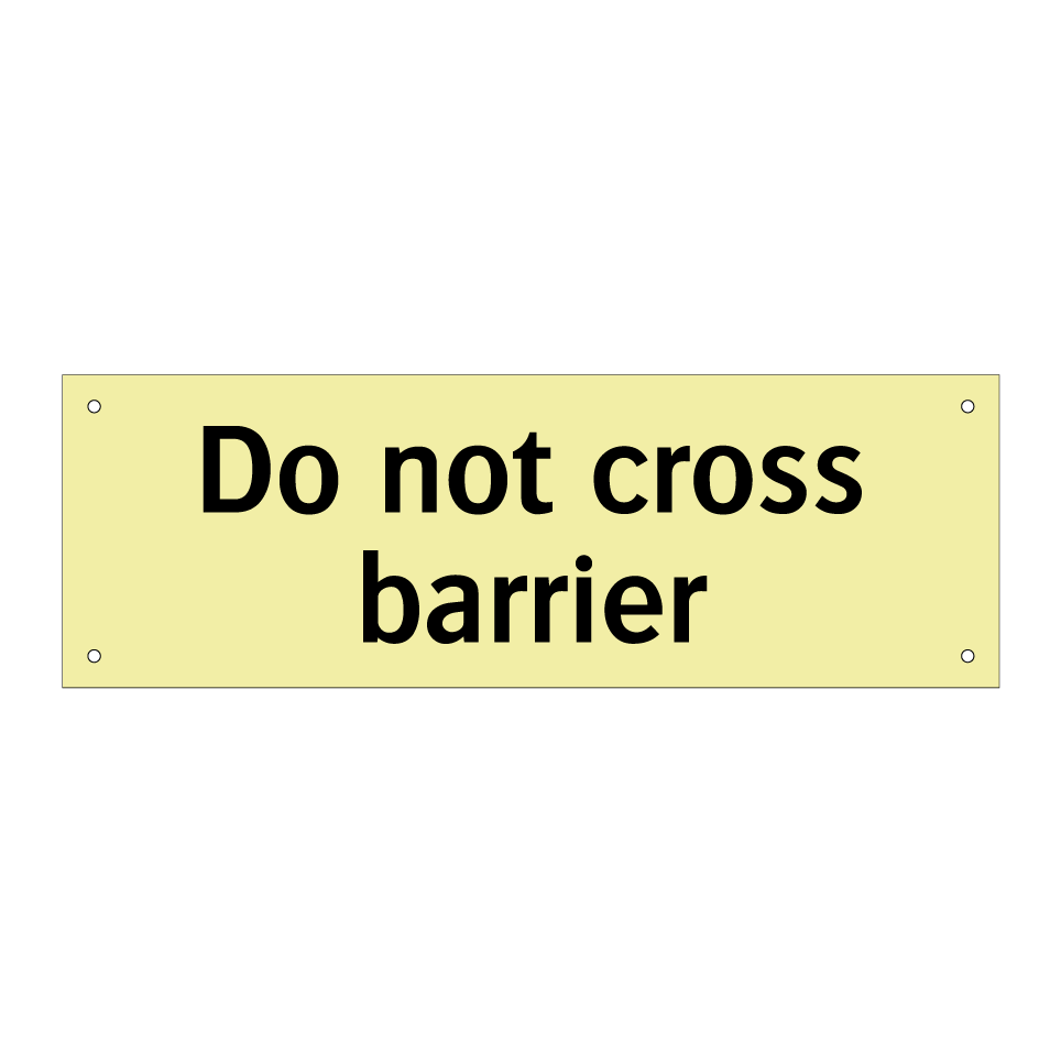 Do not cross barrier