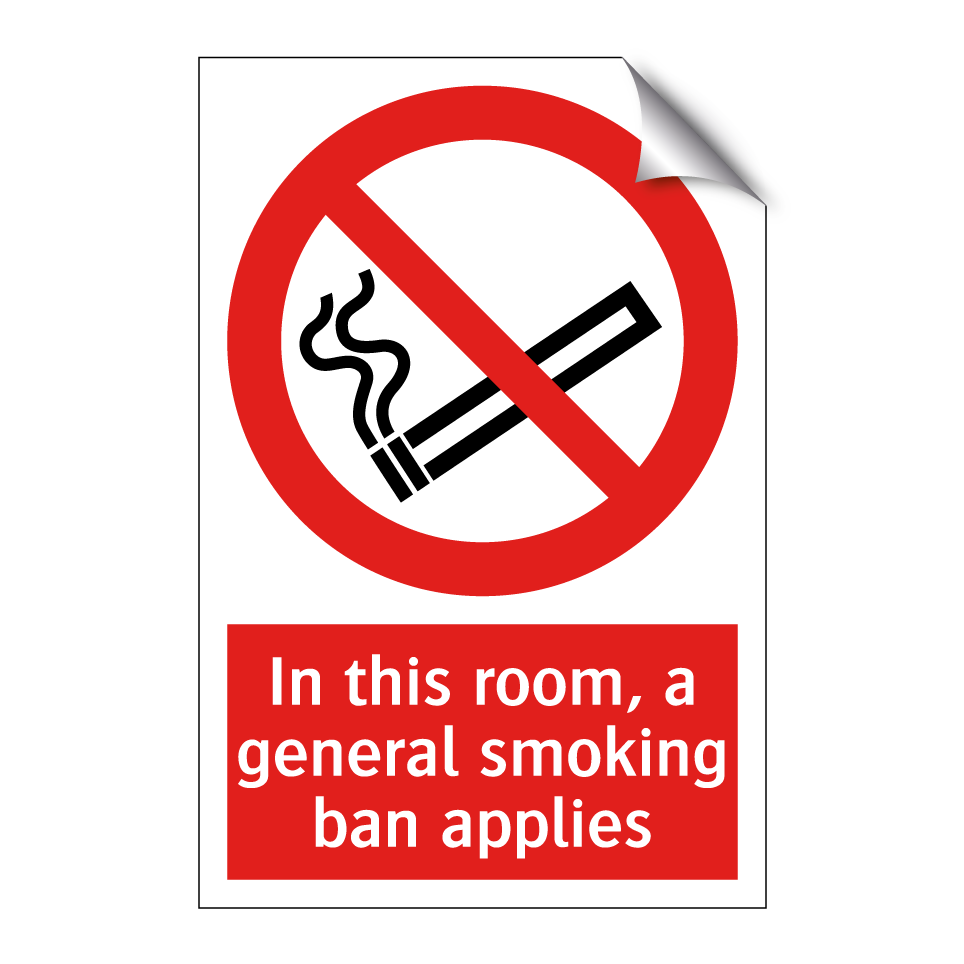 In this room, a general smoking ban applies