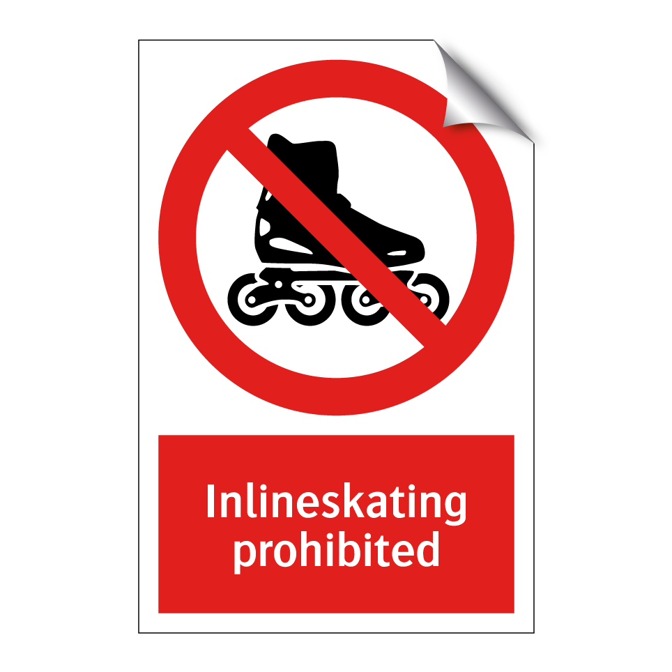 Inlineskating prohibited