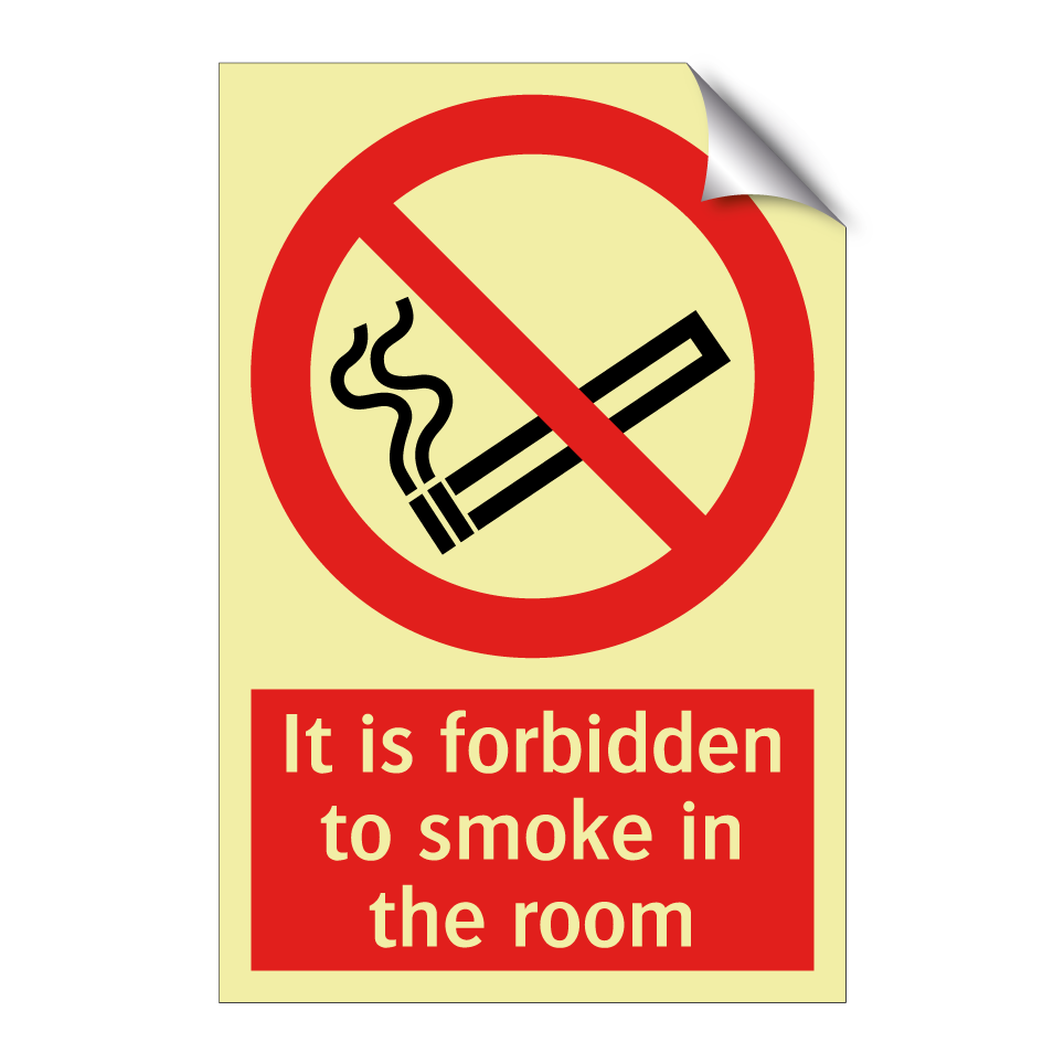 It is forbidden to smoke in the room