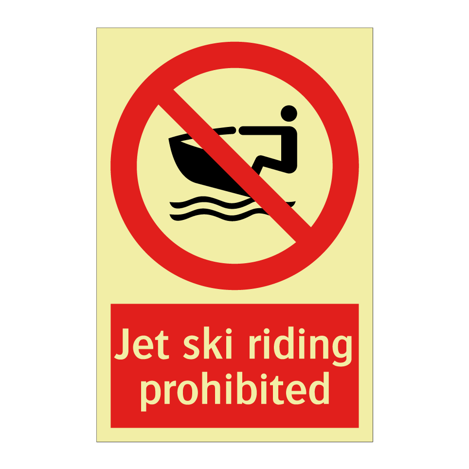 Jet ski riding prohibited