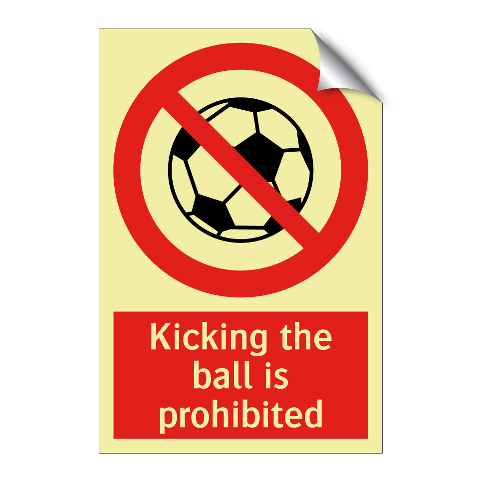 Kicking the ball is prohibited