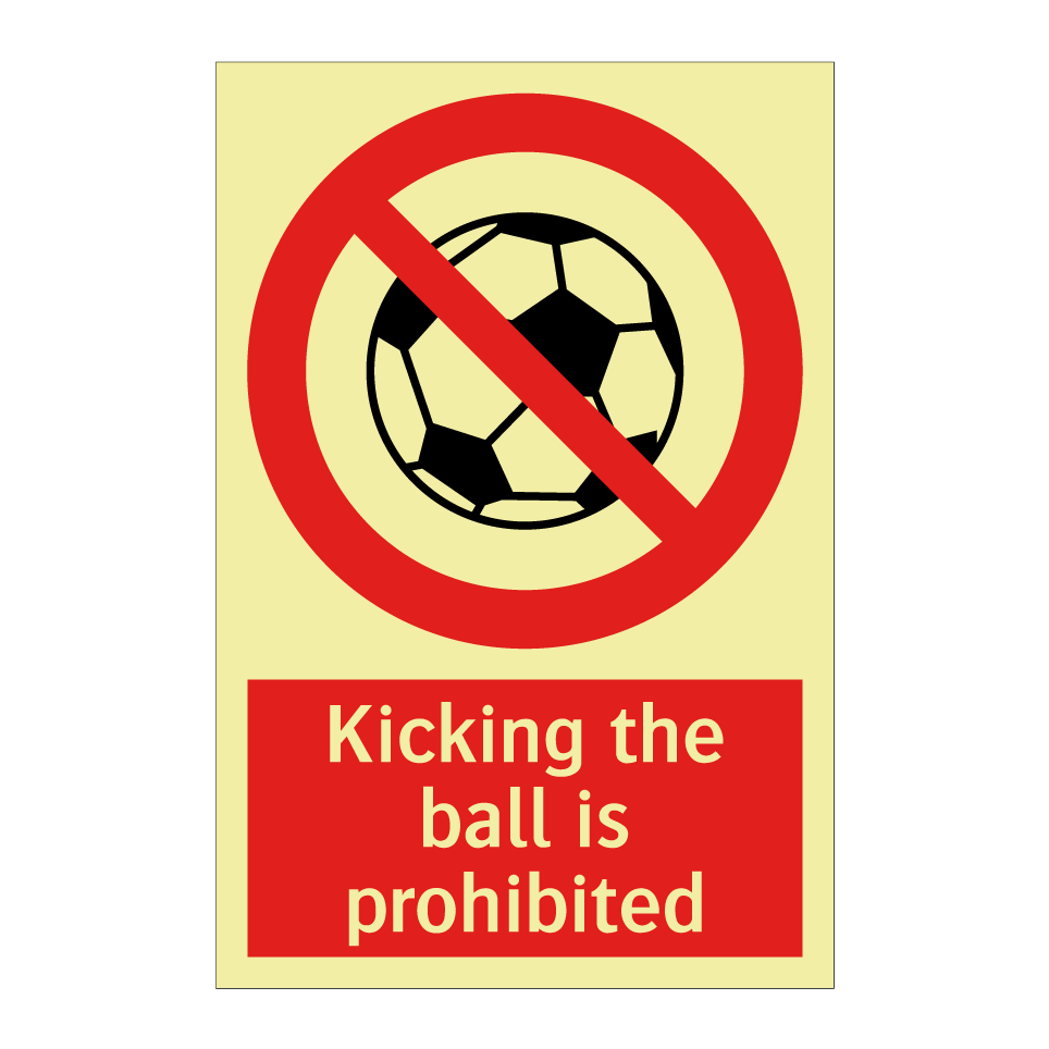 Kicking the ball is prohibited