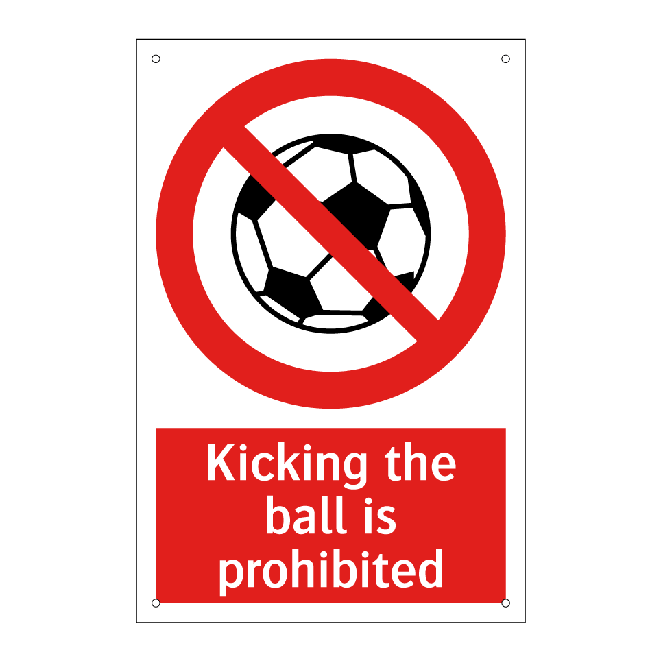 Kicking the ball is prohibited