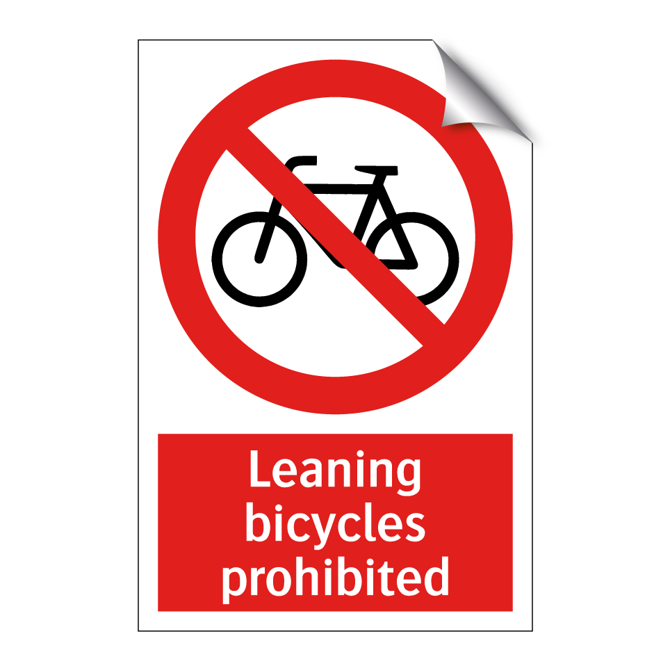 Leaning bicycles prohibited