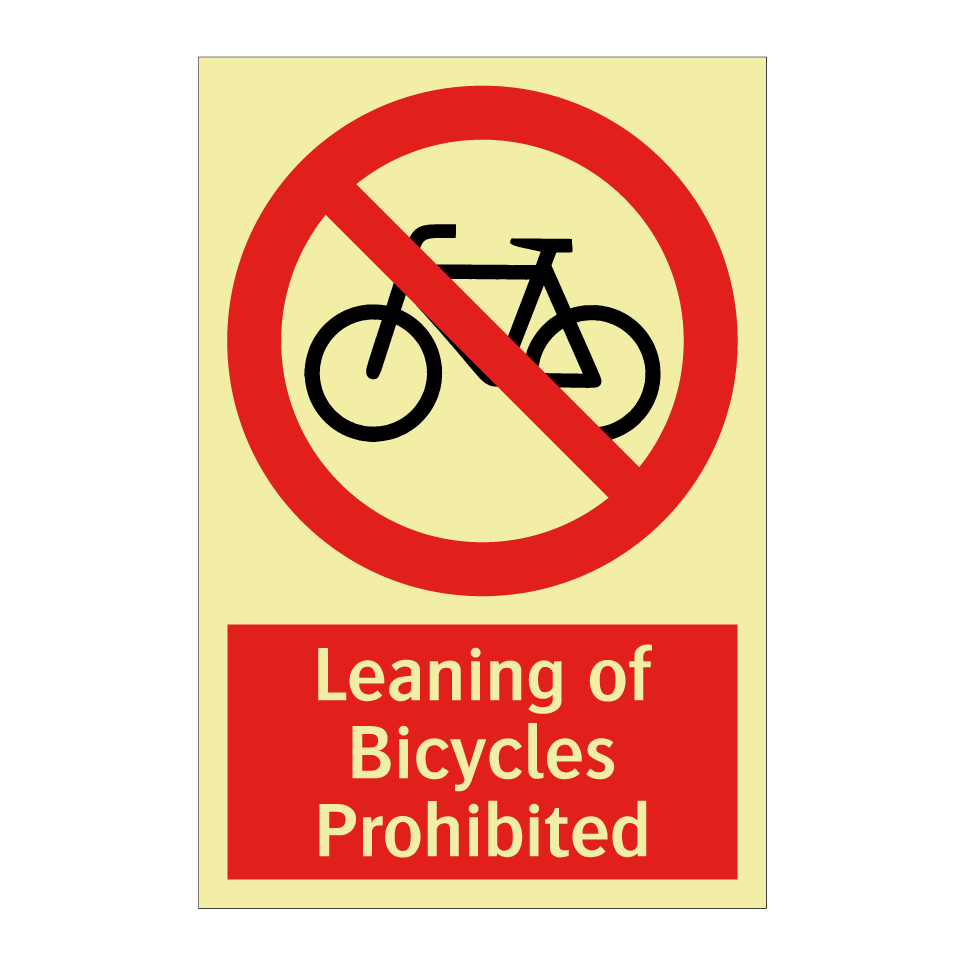 Leaning of Bicycles Prohibited