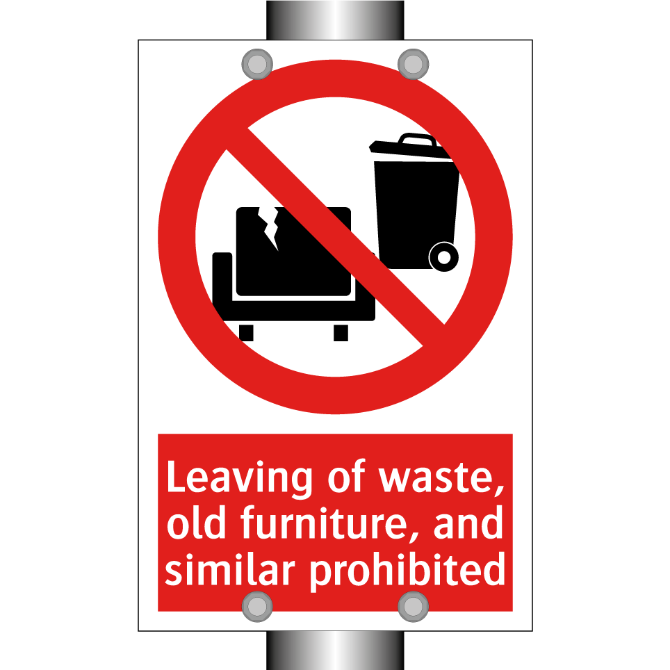 Leaving of waste, old furniture, and similar prohibited