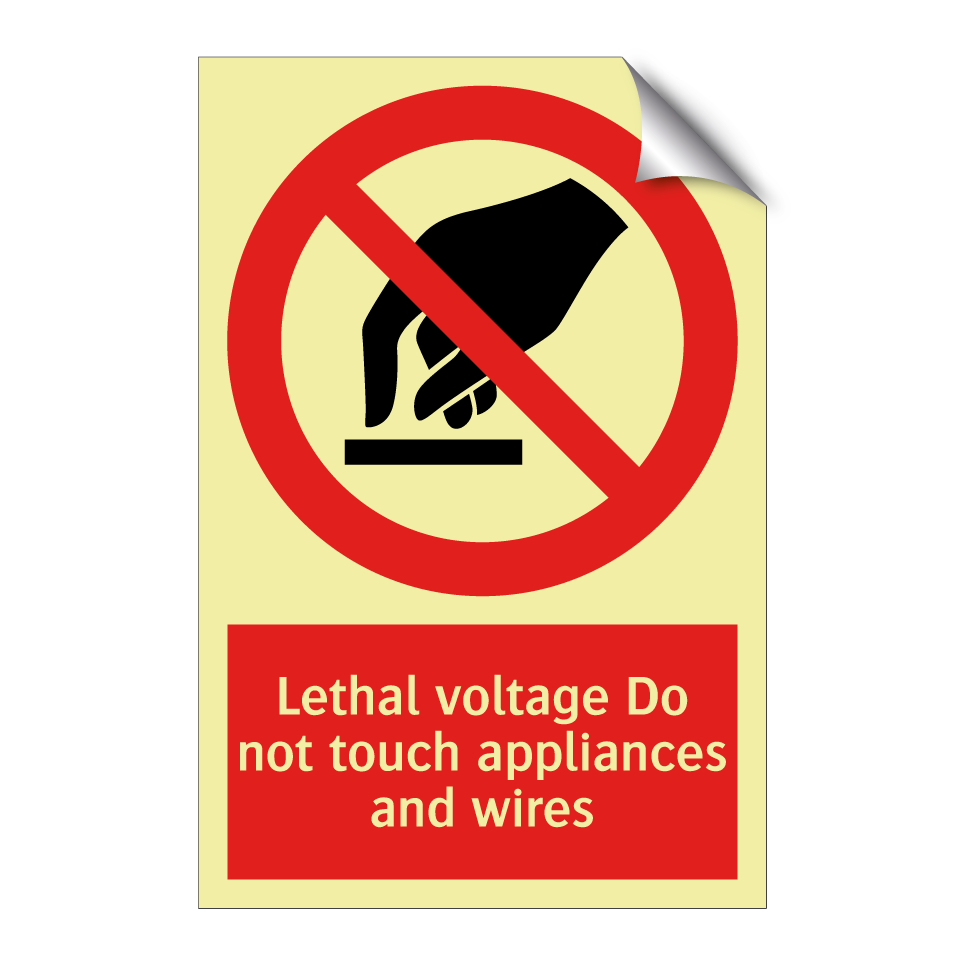 Lethal voltage Do not touch appliances and wires