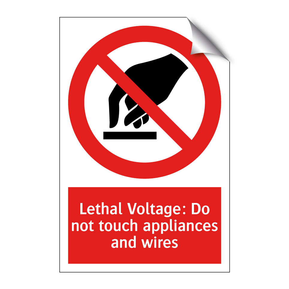 Lethal Voltage: Do not touch appliances and wires