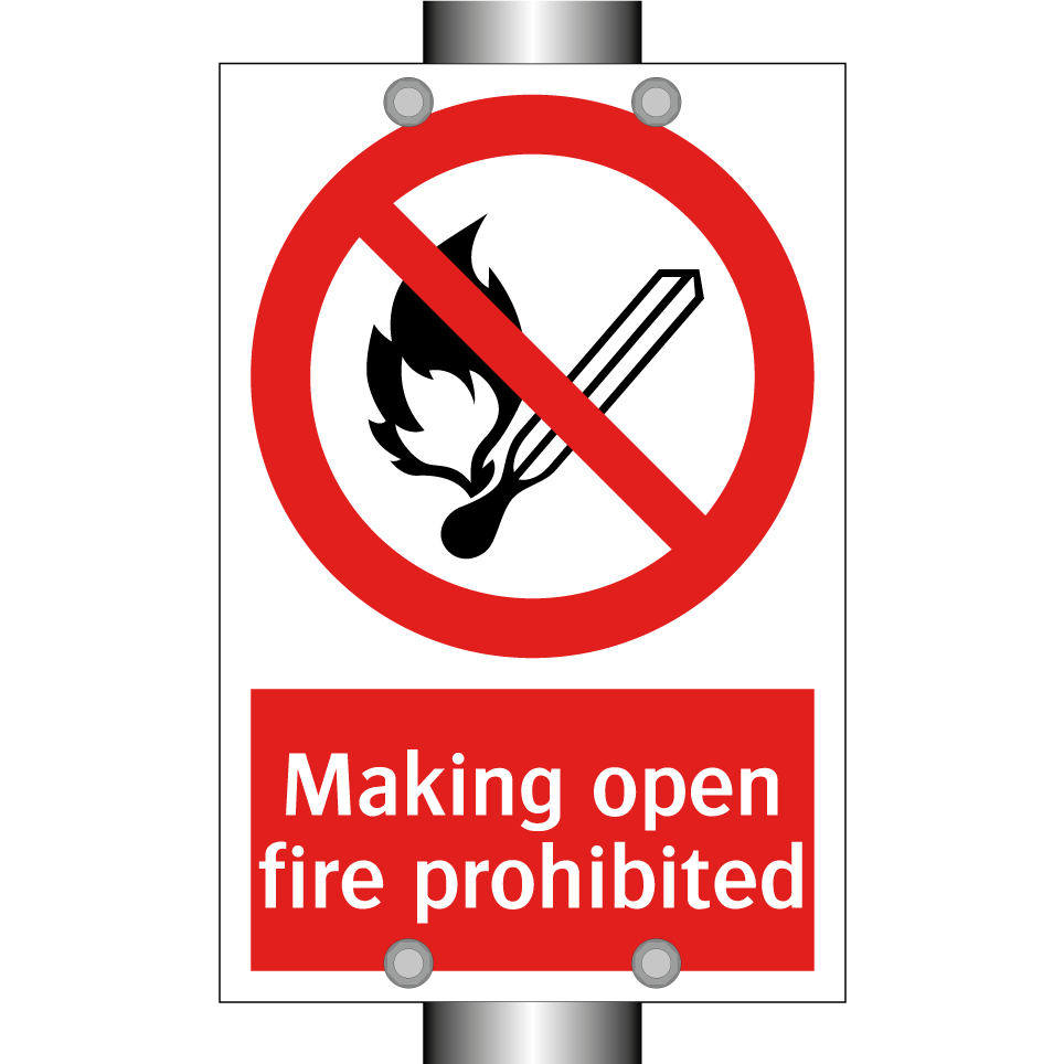 Making open fire prohibited