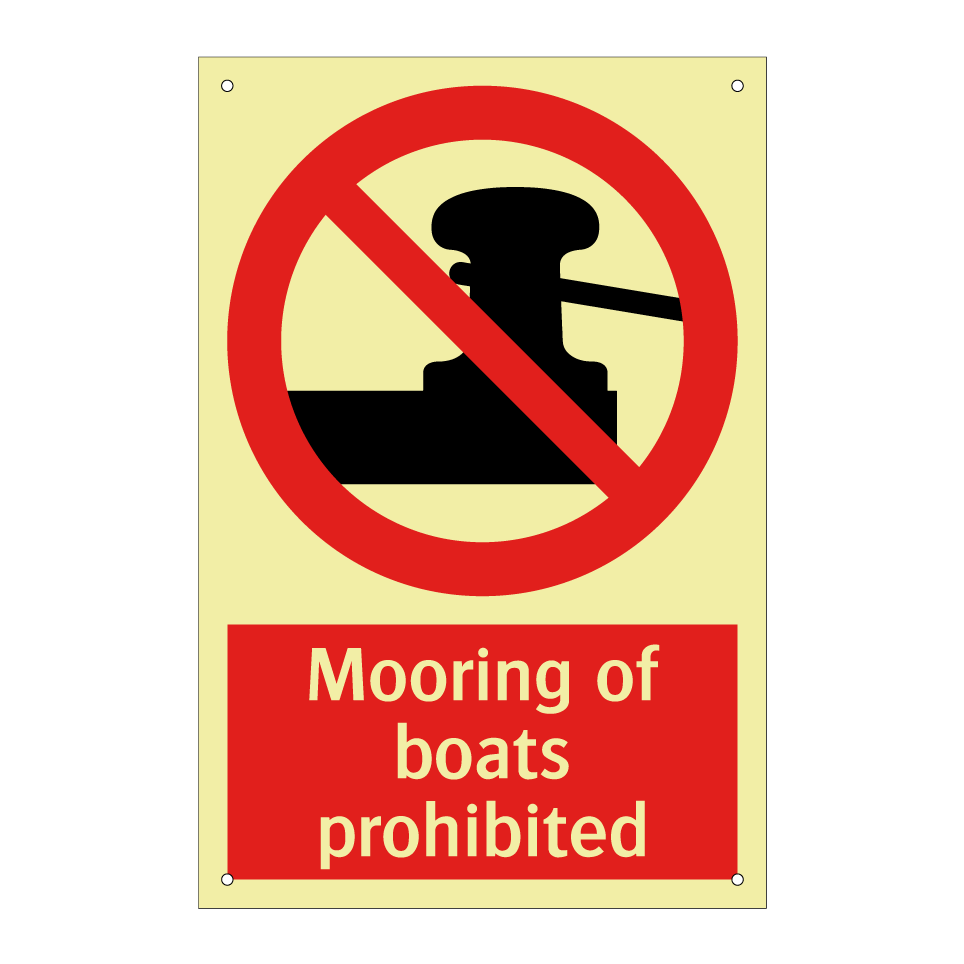 Mooring of boats prohibited