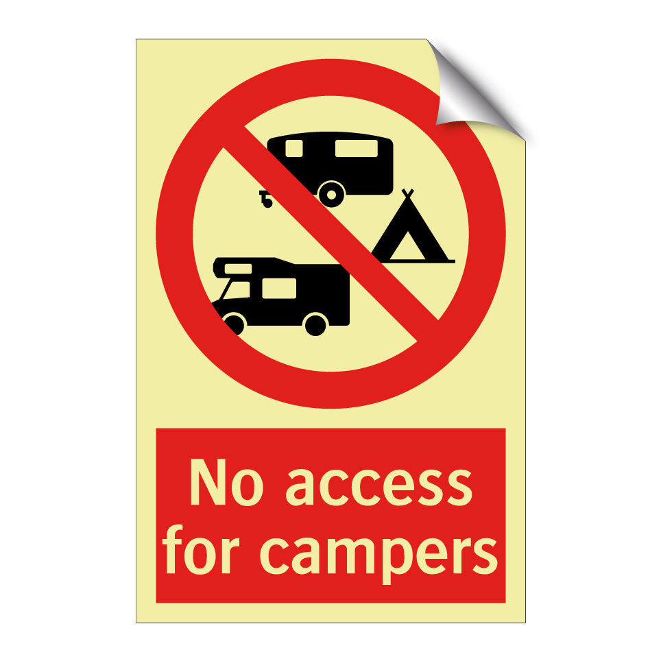No access for campers