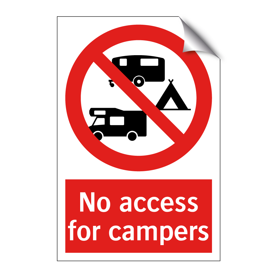 No access for campers