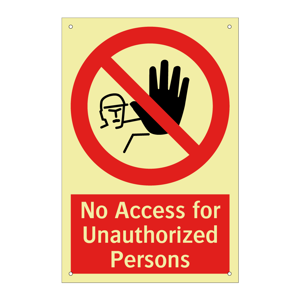 No Access for Unauthorized Persons
