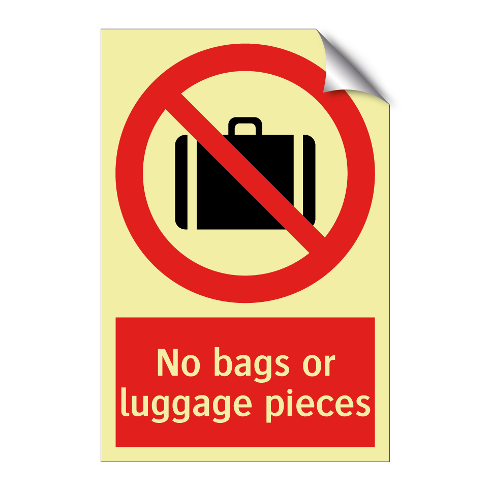 No bags or luggage pieces