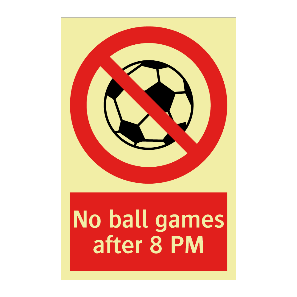 No ball games after 8 PM