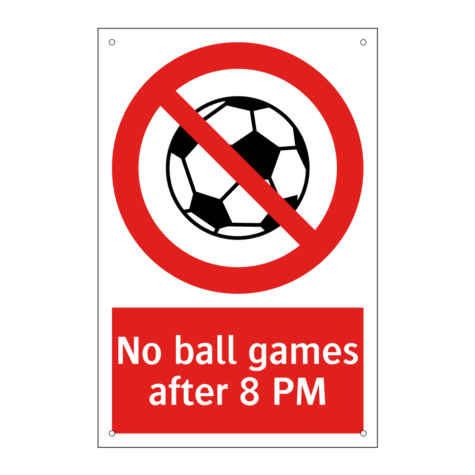 No ball games after 8 PM