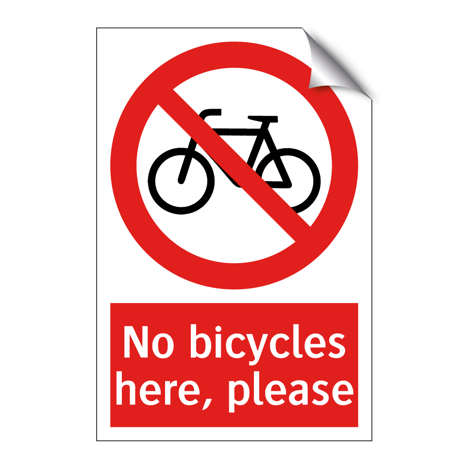 No bicycles here, please