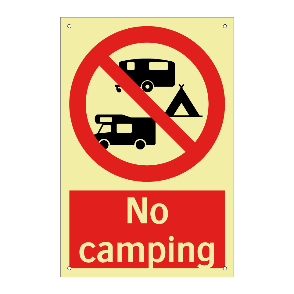 No camping