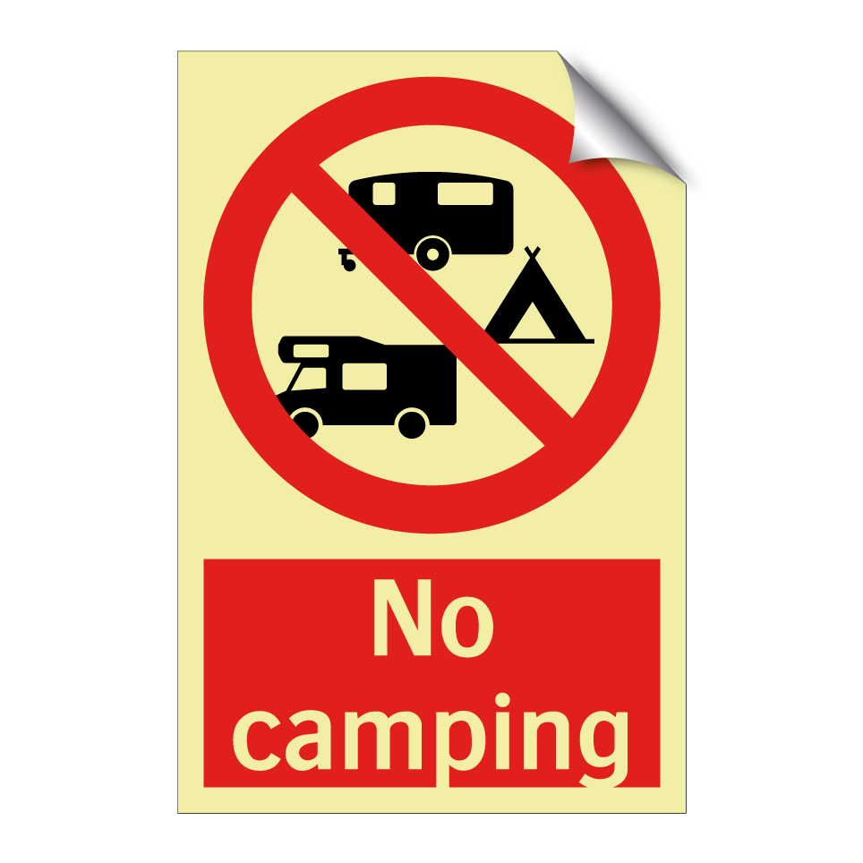 No camping