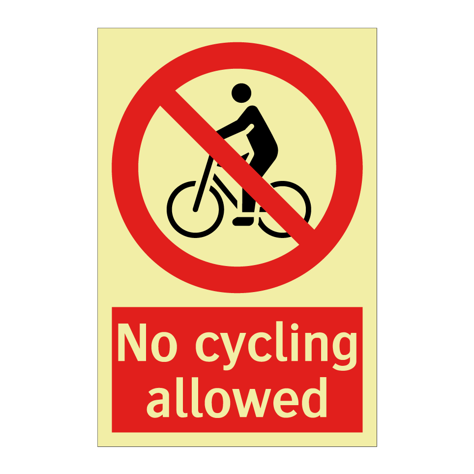 No cycling allowed