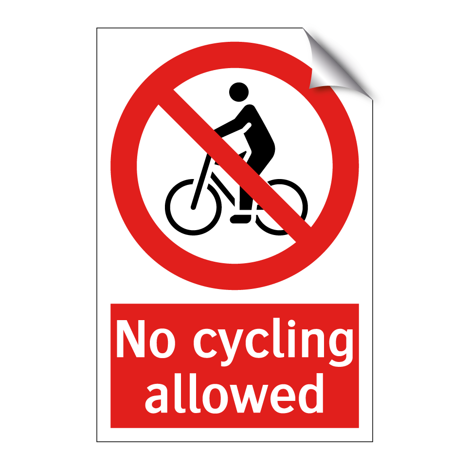 No cycling allowed